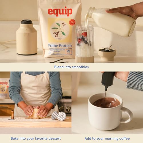 Equip Prime Grass-Fed Beef Protein Powder, Vanilla, 30 Servings