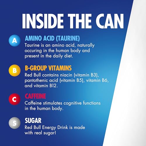 Red Bull Energy Drink, 80 mg Caffeine, Taurine & B Vitamins