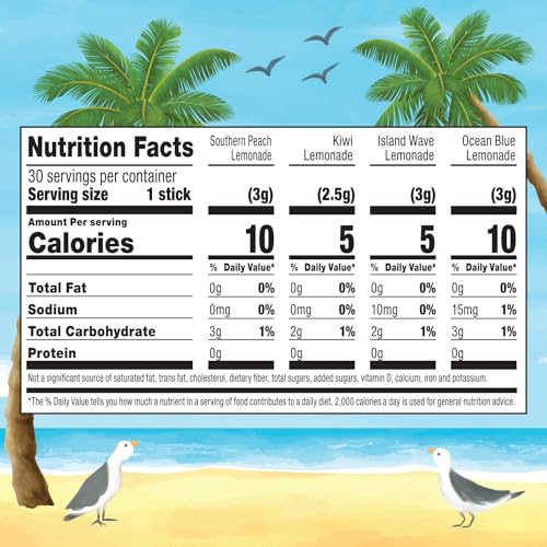 Calypso Singles to Go! Lemonade Drink Mix, 30 Count