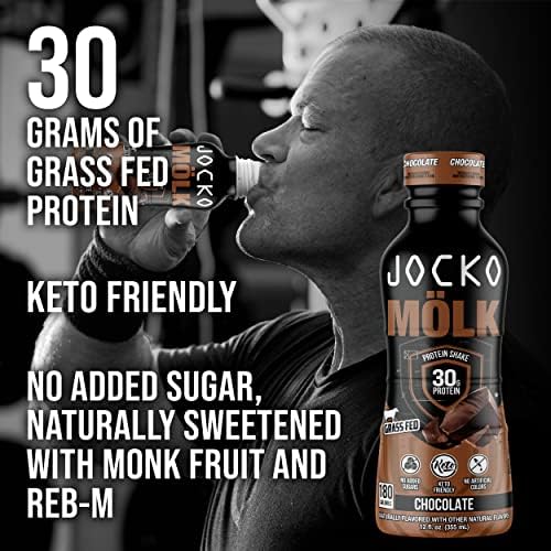 Jocko Fuel Chocolate/Sweet Cream Coffee Protein Shakes, 24-Pack