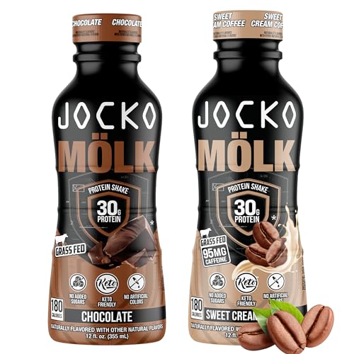Jocko Fuel Chocolate/Sweet Cream Coffee Protein Shakes, 24-Pack