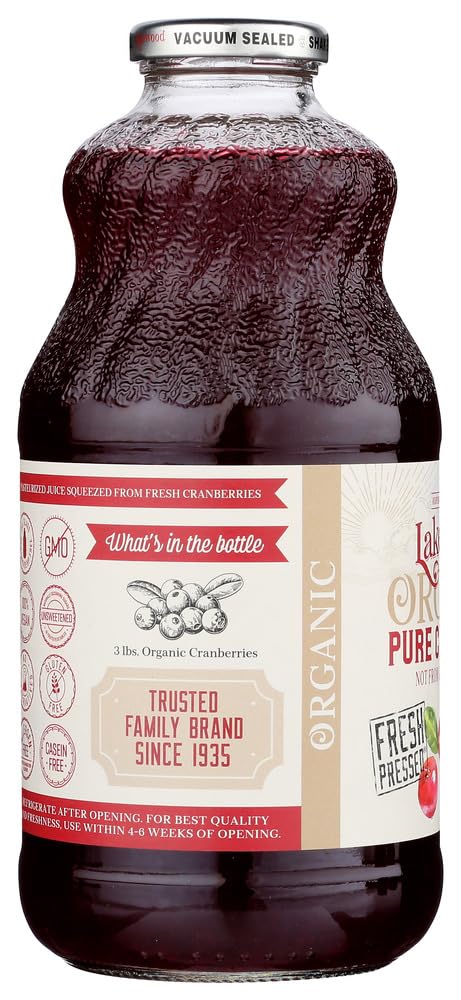 Lakewood Cranberry Juice, 32 fl oz Each, Pack of 48