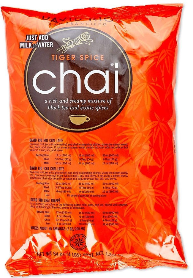 David Rio Tiger Spice Chai Mix, 4 lb Each, 4-Pack