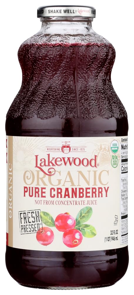 Lakewood Cranberry Juice, 32 fl oz Each, Pack of 48