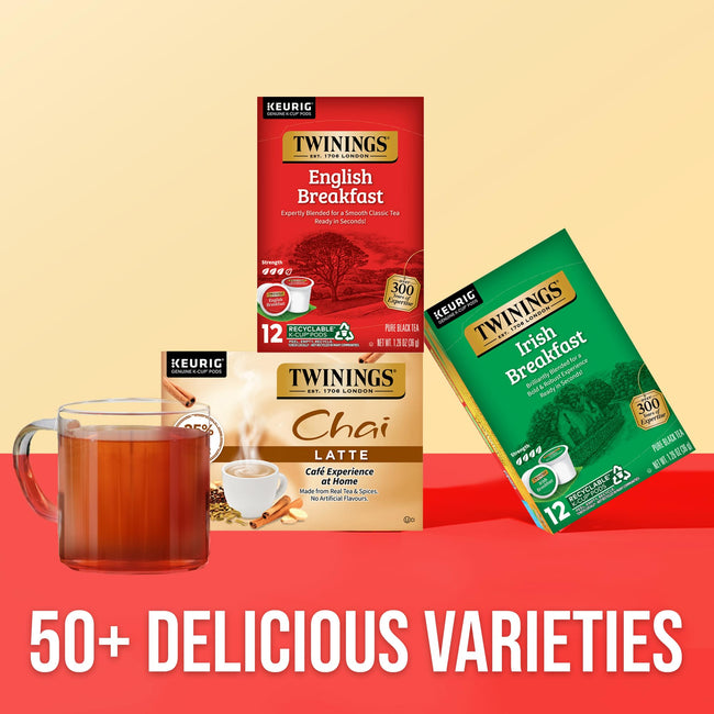 Twinings English Breakfast Black Tea K-Cup Pods, 72 Count