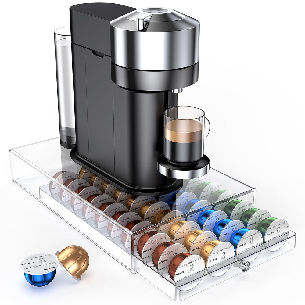 40-Pod Acrylic Drawer for Nespresso Vertuo & Dolce Gusto