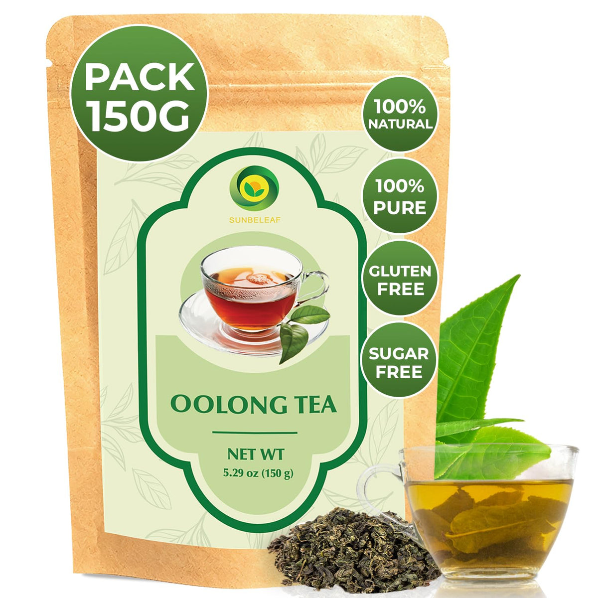 SUNBELEAF Oolong Loose Leaf Tea, 5.29 oz (150 g)