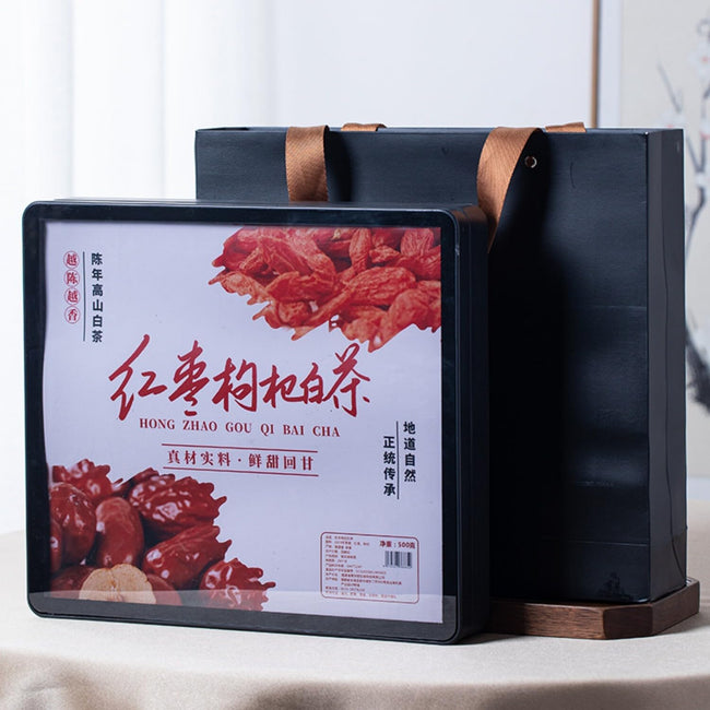 Fuding Shou Mei Loose Leaf White Tea with Dates & Goji
