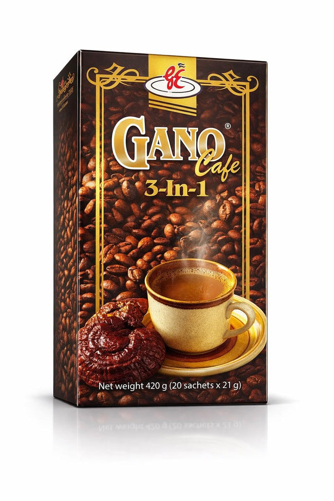 3-in-1 Reishi Mushroom Instant Coffee Mix, 20 Sachets
