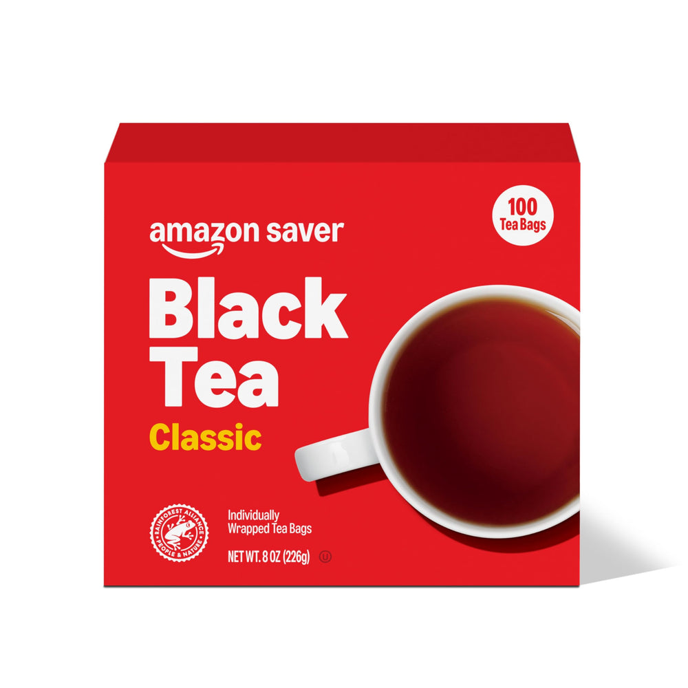Amazon Saver Classic Black Tea Bags, 8 oz, 100 Count