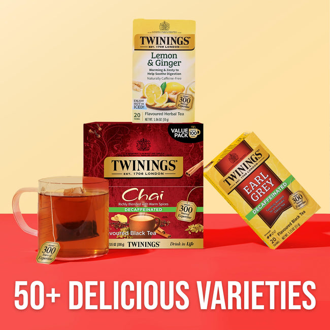 Twinings English Breakfast Black Tea, 20 Wrapped Tea Bags