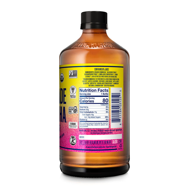 Health-Ade Organic Kombucha Tea, 16 fl oz Bottles, 12-Pack