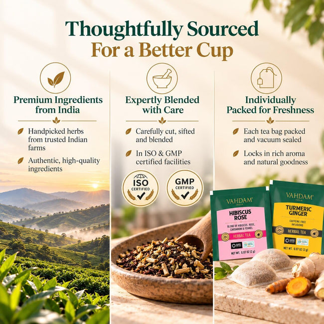 VAHDAM Natural Loose Leaf Tea & Tea Bags, Hot or Iced