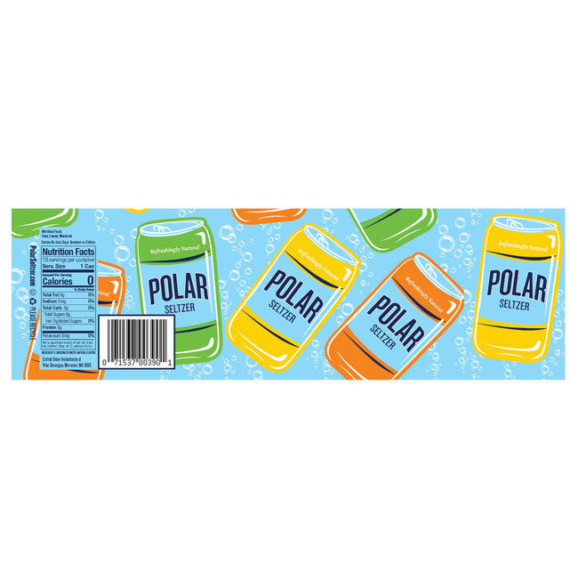 Polar Seltzer Water Crowd Pleaser Variety Pack, 18-Pack