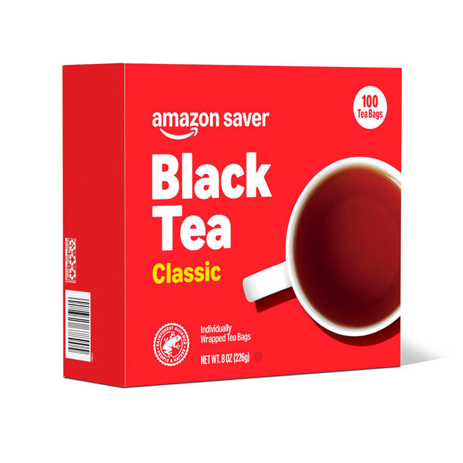 Amazon Saver Classic Black Tea Bags, 8 oz, 100 Count
