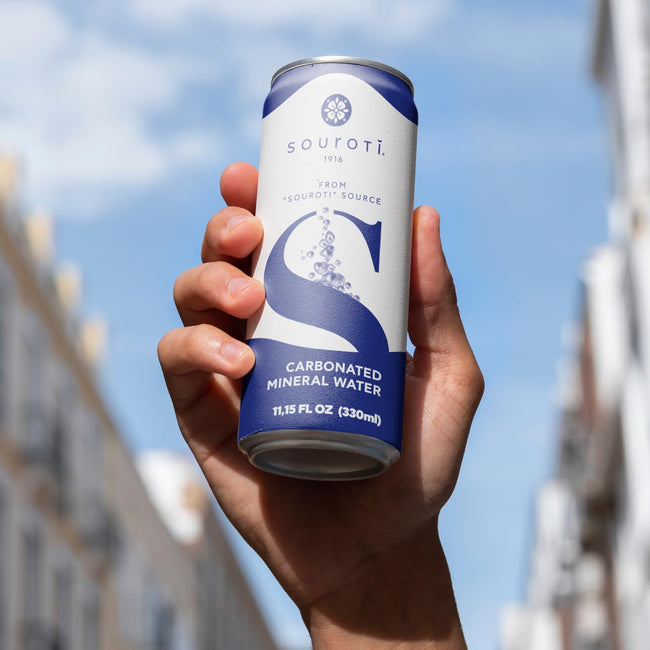 SOUROTI Unflavored Sparkling Carbonated Mineral Water