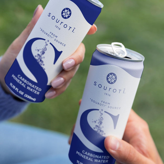 SOUROTI Unflavored Sparkling Carbonated Mineral Water