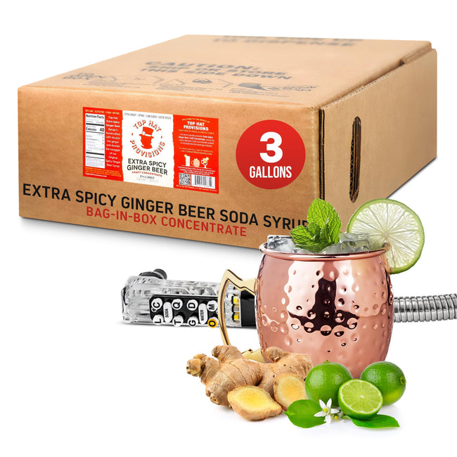 Top Hat 5X Concentrated Soda Syrup, 3-Gallon Bag-in-Box