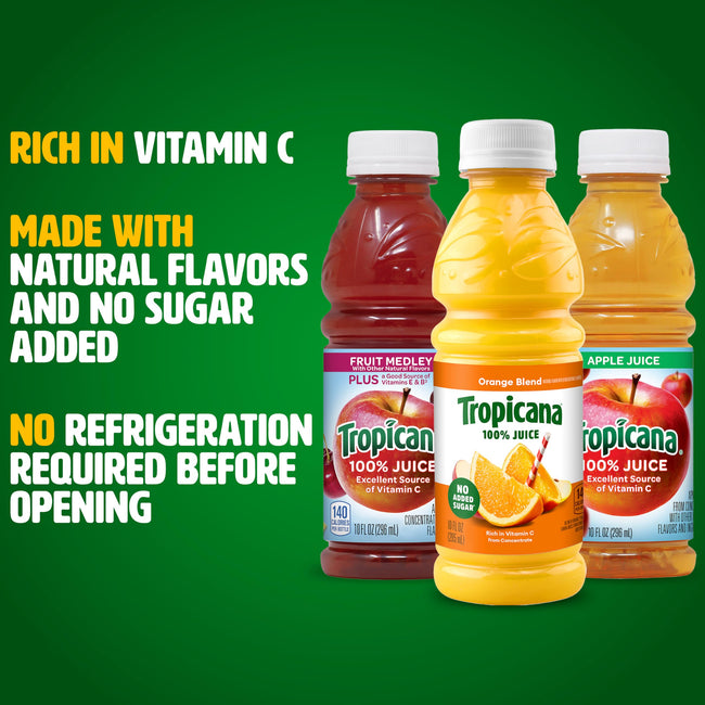 Tropicana 100% Juice Classic Variety Pack, 3 Flavors