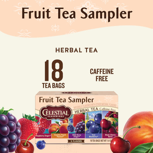 Celestial Seasonings Caffeine-Free Fruit Tea Sampler, 18 Bags