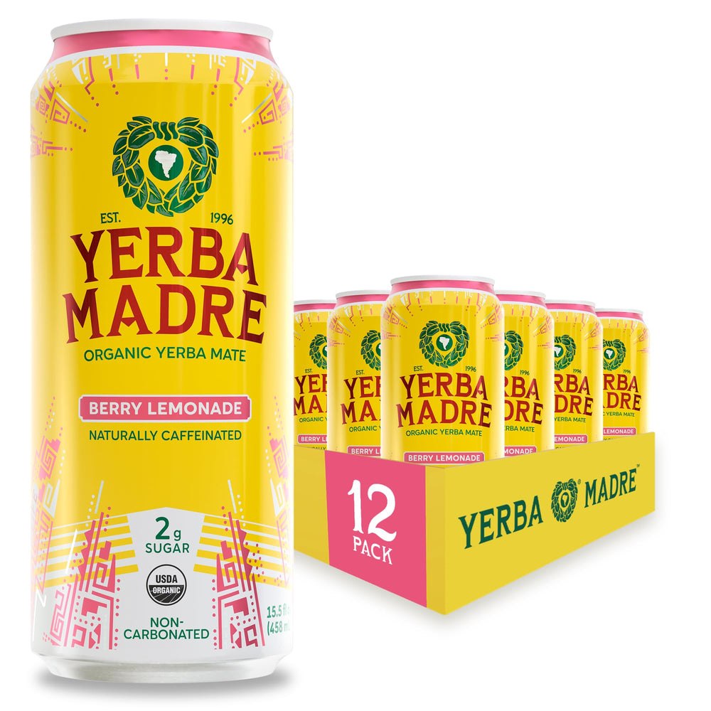 Yerba Madre Organic Yerba Mate, 150 mg Caffeine, 12-Pack