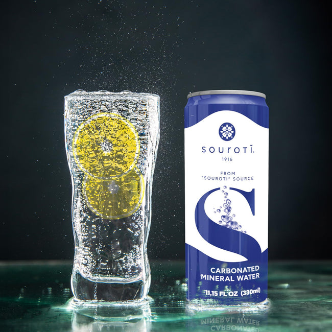 SOUROTI Unflavored Sparkling Carbonated Mineral Water
