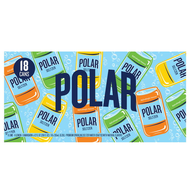 Polar Seltzer Water Crowd Pleaser Variety Pack, 18-Pack