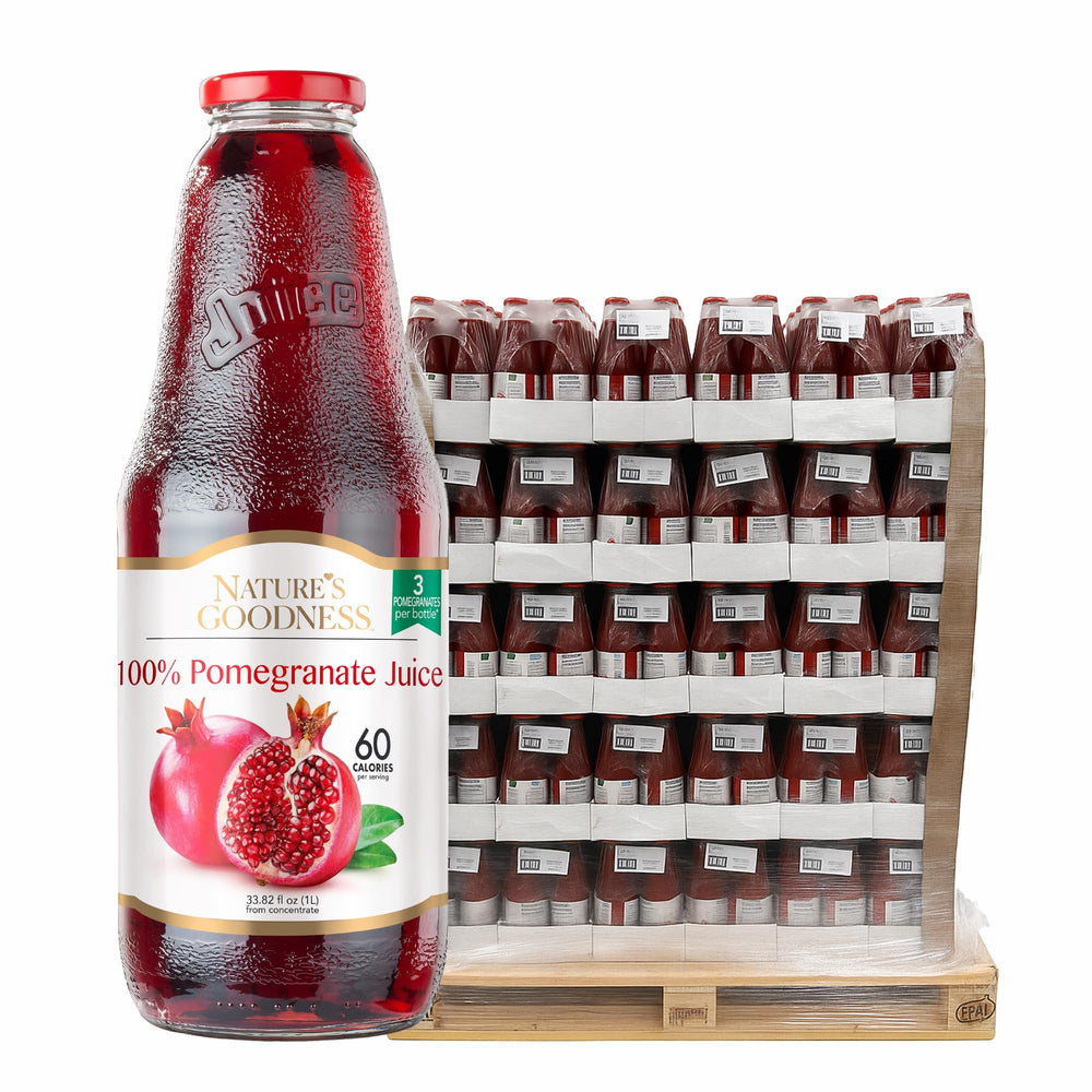 100% Pure Pomegranate Juice, 1 L, 600-Bottle Pallet