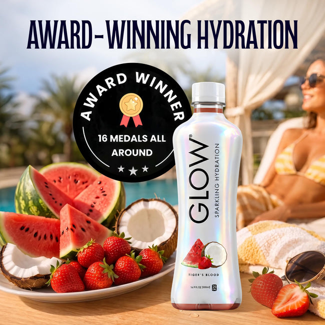 GLOW Sparkling Hydration Water, Zero Sugar & Caffeine-Free