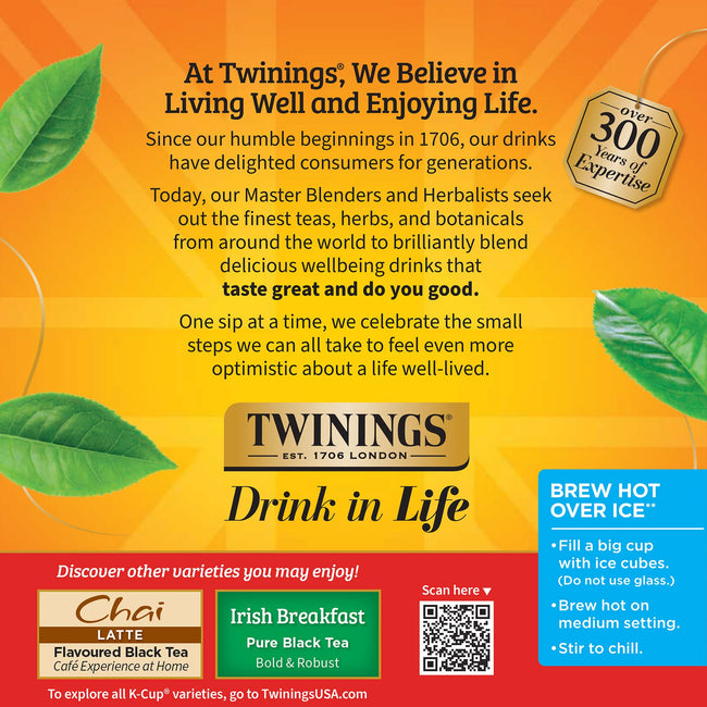 Twinings English Breakfast Black Tea K-Cup Pods, 72 Count