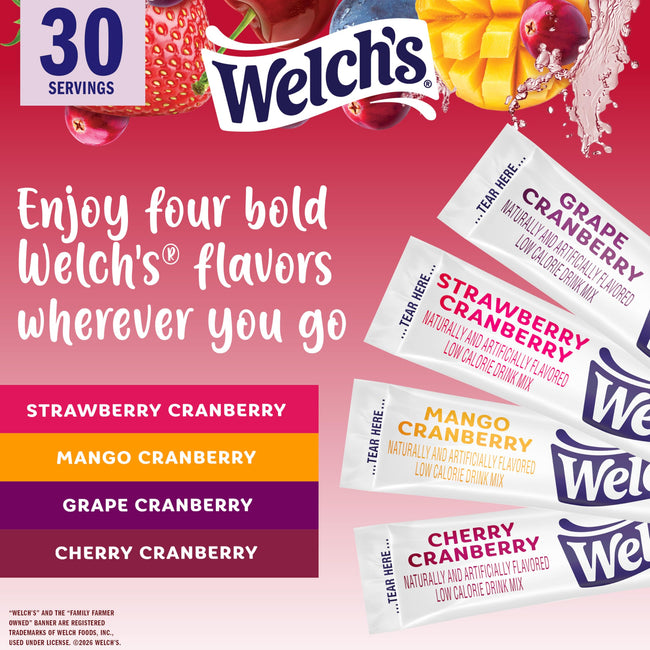 Welch's Singles to Go! Powdered Drink Mix Packets
