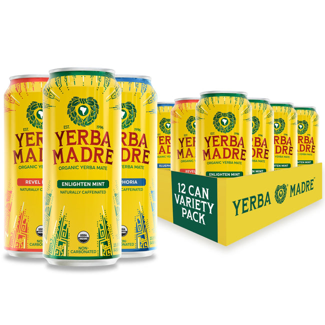 Yerba Madre Organic Yerba Mate, 150 mg Caffeine, 12-Pack