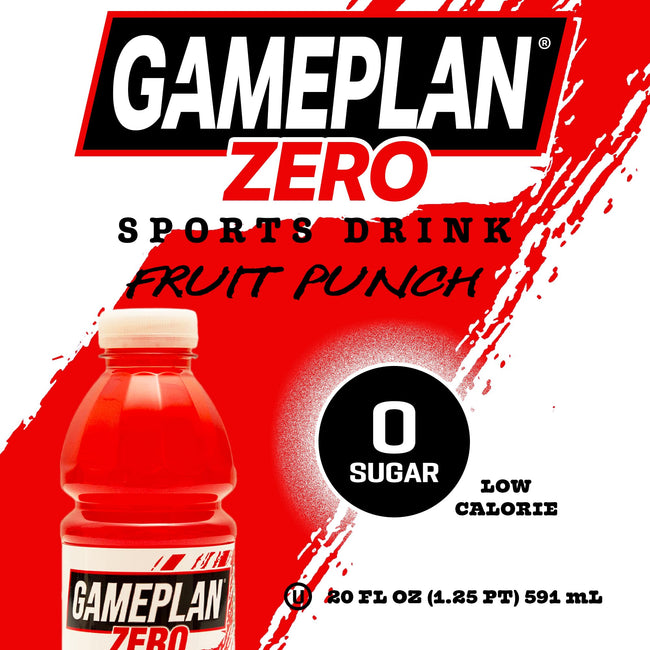 Gameplan ZERO Sports Drink, 20 fl oz, 24-Pack, 54-Case Pallet