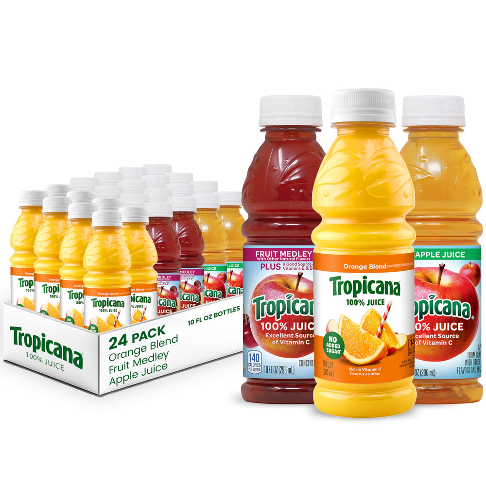 Tropicana 100% Juice Classic Variety Pack, 3 Flavors