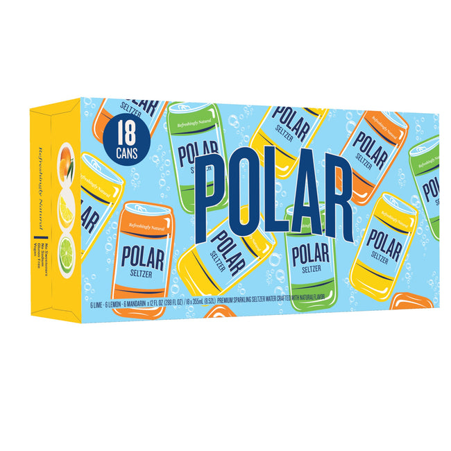 Polar Seltzer Water Crowd Pleaser Variety Pack, 18-Pack