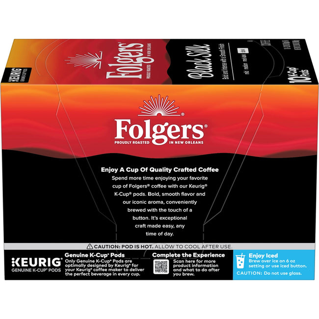 Folgers Black Silk Dark Roast Coffee, Bold & Smooth