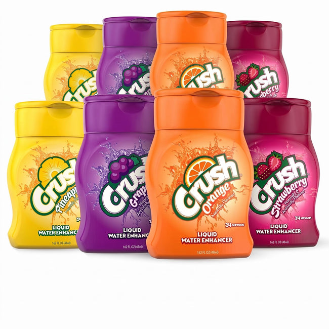 Crush Variety Pack Liquid Water Enhancer, 4 Bottles, 96 Drinks