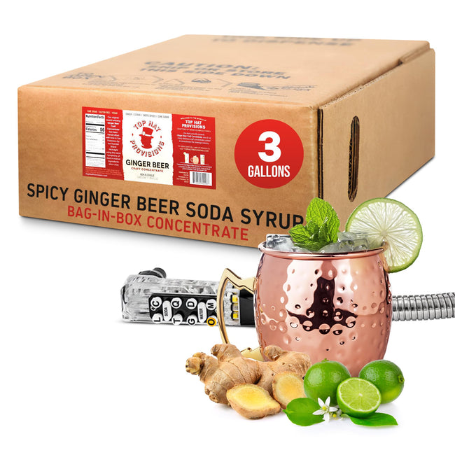 Top Hat 5X Concentrated Soda Syrup, 3-Gallon Bag-in-Box