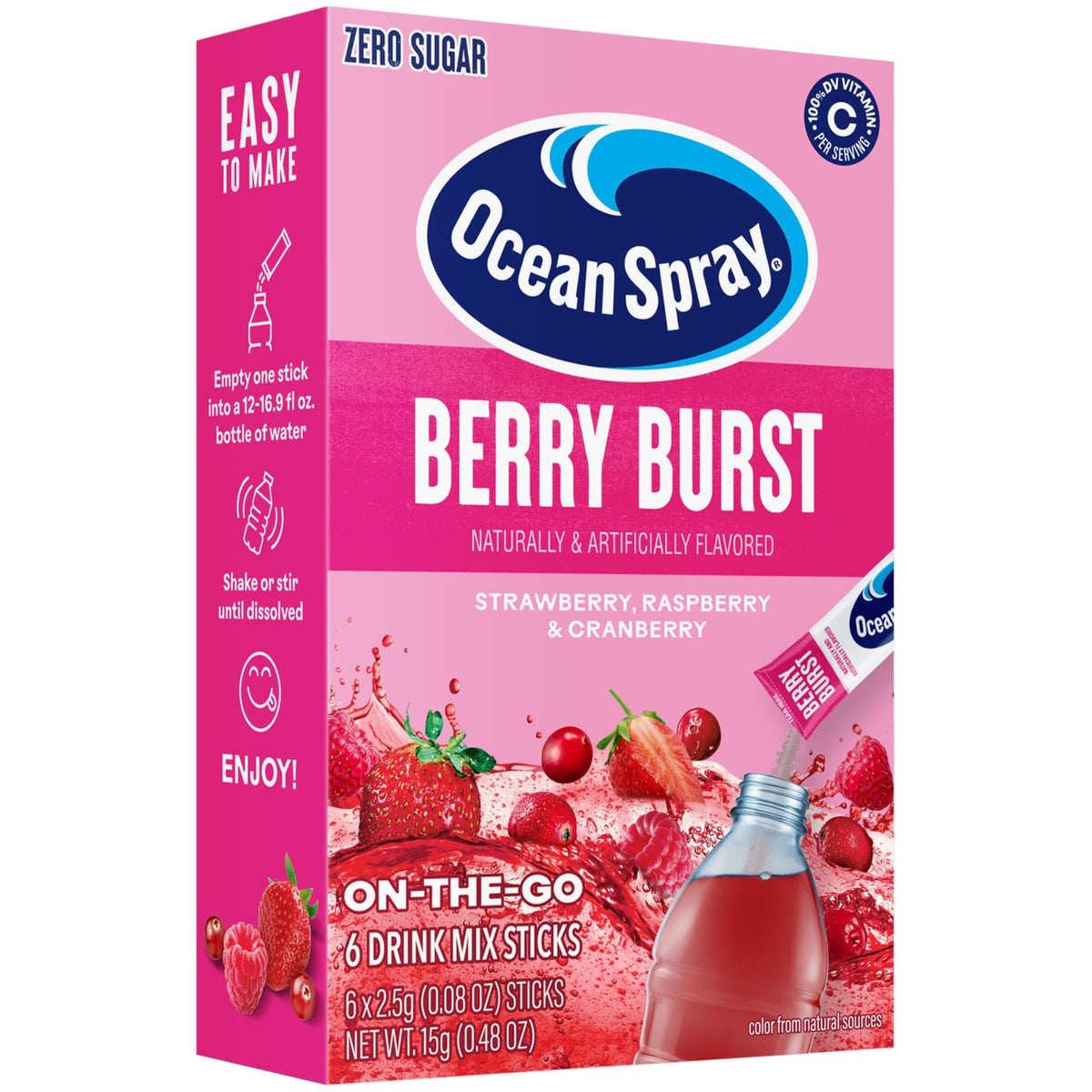 Ocean Spray On-the-Go Zero Sugar Drink Mix Packets