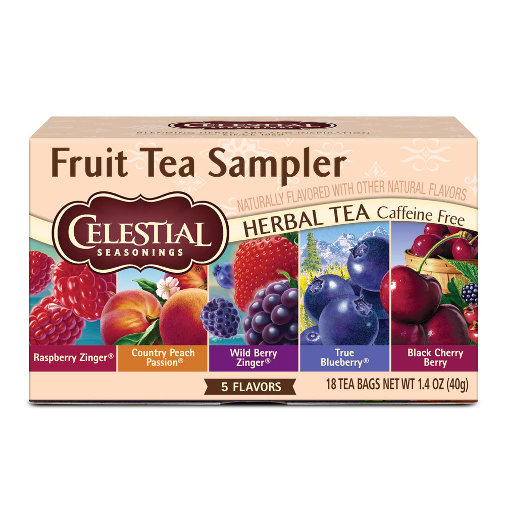 Celestial Seasonings Caffeine-Free Fruit Tea Sampler, 18 Bags