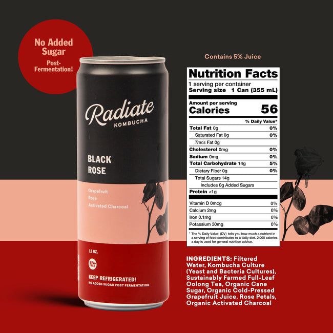 Radiate Organic Raw Kombucha Fermented Tea Drink