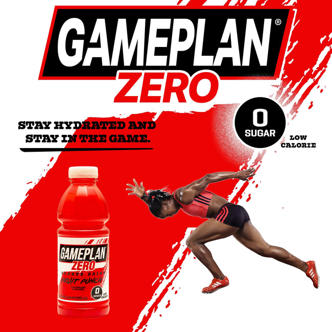 Gameplan ZERO Sports Drink, 20 fl oz, 24-Pack, 54-Case Pallet