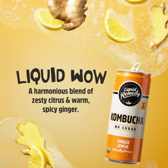 Liquid Remedy Organic Sugar-Free Kombucha Tea Drink